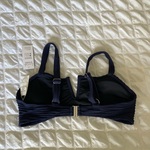 Cupshe Blue Ribbed Swim Bra - Picture 3 of 8